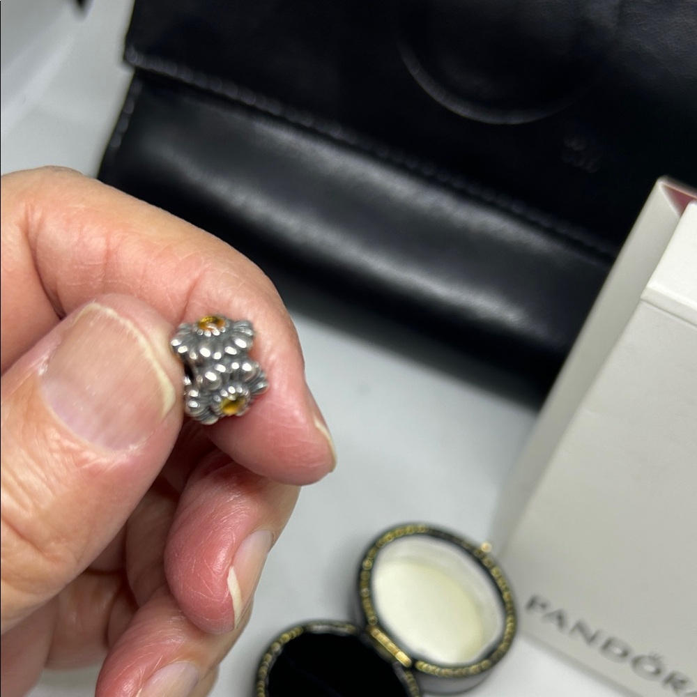 Pandora Citrine & Sterling Charm - Picture 5 of 6